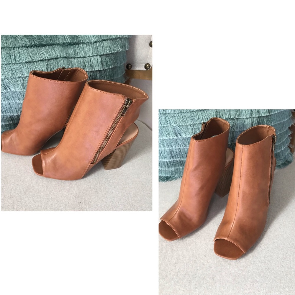☕️Whiskey Peep Toe Booties🤩 - Picture 3 of 3